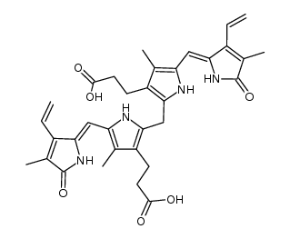 3,17-Divinyl-1,10,19,22,23,24-hexahydro-2,7,13,18-tetramethyl-1,19-dioxo-21H-biline-8,12-dipropionic acid picture