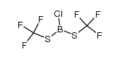 bis(trifluoromethylmercapto)-chloroborane结构式