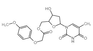Thymidine,5'-[(4-methoxyphenoxy)acetate] (9CI) Structure