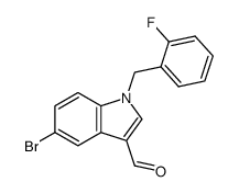 5-bromo-1-(2-fluorobenzyl)-3-formyl-1H-indole Structure