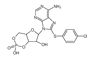 8-(4-chlorophenylthio)-cAMP Structure