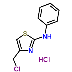 4-(Chloromethyl)-N-phenyl-1,3-thiazol-2-amine hydrochloride (1:1) Structure