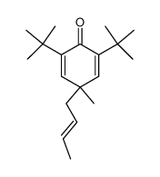 4-[trans-But-2-enyl]-2,6-di-t-butyl-4-methyl-cyclohexa-2,5-dien-1-on Structure