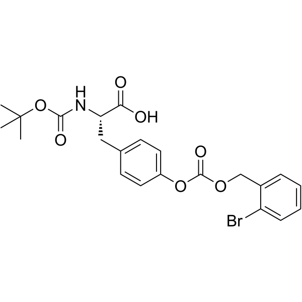 N-叔丁氧羰基-O-(2-溴苄氧羰基)-L-酪氨酸图片