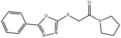 Ethanone, 2-[(5-phenyl-1,3,4-oxadiazol-2-yl)thio]-1-(1-pyrrolidinyl)- Structure