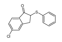 5-chloro-2-phenylsulfanyl-2,3-dihydroinden-1-one结构式