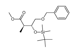 4-benzyloxy-3-(tert-butyl-dimethyl-silanyloxy)-2-methyl-butyric acid methyl ester Structure