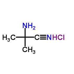 2-Amino-2-methylpropanenitrile hydrochloride structure