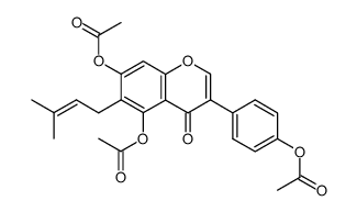 4',5,7-triacetoxy-6-(3-methyl-2-butenyl)isoflavone Structure