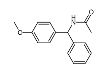 N-((4-methoxyphenyl)(phenyl)methyl)acetamide结构式