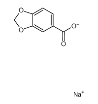 3,4-methylenedioxybenzoic acid sodium salt Structure