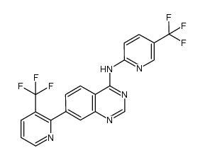 (5-trifluoromethylpyridin-2-yl)-[7-(3-trifluoromethylpyridin-2-yl)quinazolin-4-yl]amine Structure