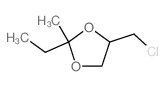 1,3-Dioxolane, 4-(chloromethyl)-2-ethyl-2-methyl- Structure