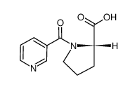 N-(Pyridine-3-carbonyl)-L-proline Structure
