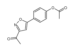 1-[5-(4-acetoxy-phenyl)-isoxazol-3-yl]-ethanone结构式
