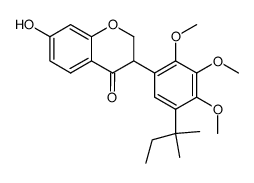 3-[5-(1,1-dimethyl-propyl)-2,3,4-trimethoxy-phenyl]-7-hydroxy-chroman-4-one结构式