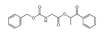 N-benzyloxycarbonylglycinate de 1-benzoylethyle Structure