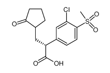 (R)-2-(3-氯-4-甲烷磺酰基苯基)-3-(2-氧代环戊基)丙酸结构式