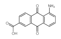 2-Anthracenecarboxylicacid, 5-amino-9,10-dihydro-9,10-dioxo-结构式