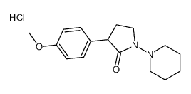 3-(4-methoxyphenyl)-1-piperidin-1-ylpyrrolidin-2-one,hydrochloride Structure