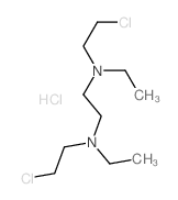 1,2-Ethanediamine,N1,N2-bis(2-chloroethyl)-N1,N2-diethyl-, hydrochloride (1:2) structure