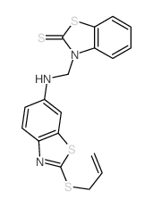 2(3H)-Benzothiazolethione,3-[[[2-(2-propen-1-ylthio)-6-benzothiazolyl]amino]methyl]- Structure