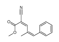 methyl 2-cyano-4-methyl-5-phenylpenta-2,4-dienoate结构式