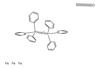 {bis(triphenylphosphine)nitrogen}2{(iron)3(carbonyl)11} Structure
