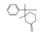 3-[dimethyl(phenyl)silyl]-3-methylcyclohexan-1-one结构式