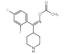 (1Z)-(2,4-二氟苯基)-4-哌啶基甲酮肟醋酸盐结构式