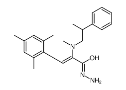 (E)-2-[methyl(2-phenylpropyl)amino]-3-(2,4,6-trimethylphenyl)prop-2-enehydrazide Structure