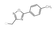 3-氯甲基-5-(4-甲基苯基)-1,2,4-噁二唑结构式