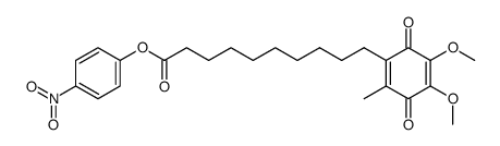 10-(2,3-dimethoxy-5-methyl-1,4-benzoquinon-6-yl)decanoic acid p-nitrophenyl ester结构式