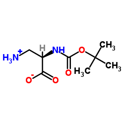 N(α)-Boc-D-2,3-二氨基丙酸结构式
