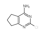 2-氯-6,7-二氢-5H-环戊二烯并[d]嘧啶-4-胺结构式