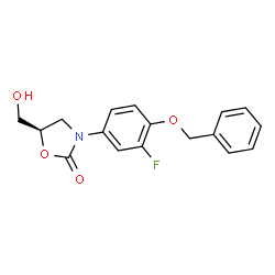 (R)-3-(4-(benzyloxy)-3-fluorophenyl)-5-(hydroxymethyl)oxazolidin-2-one Structure