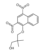 1-(2,2-dimethyl-3-hydroxypropoxy)-2,4-dinitronaphthalene结构式