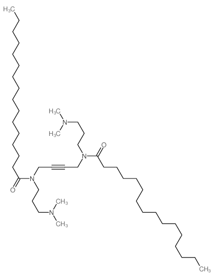 N-(3-dimethylaminopropyl)-N-[4-(3-dimethylaminopropyl-hexadecanoyl-amino)but-2-ynyl]hexadecanamide结构式