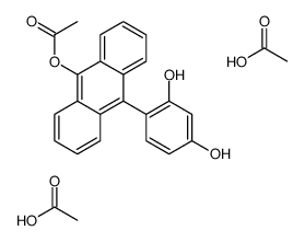 acetic acid,[10-(2,4-dihydroxyphenyl)anthracen-9-yl] acetate结构式