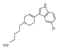 1H-Indole, 5-chloro-3-(1-pentyl-1,2,3,6-tetrahydro-4-pyridinyl)-, mono hydrochloride structure