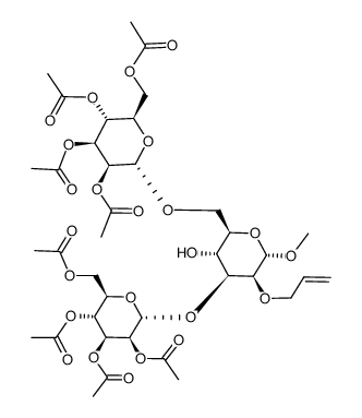 Methyl 3,6-Di-O-(α-D-Mannopyranosyl)-2-O-(2-propenyl)-α-D-Mannopyranoside Octaacetate结构式