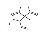 2-(1-chlorobut-3-en-2-yl)-2-methylcyclopentane-1,3-dione结构式