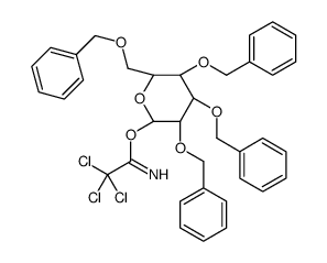 [(2R,3S,4S,5R,6R)-3,4,5-tribenzyloxy-6-(benzyloxymethyl)tetrahydr opyran-2-yl] 2,2,2-trichloroethanimidate结构式