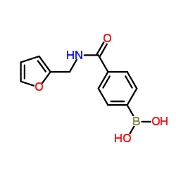 4-(糠基氨基羰基)苯硼酸结构式