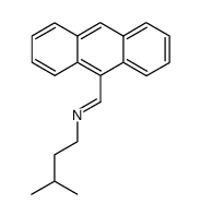 (E)-N-(anthracen-10-ylmethylene)-3-methylbutan-1-amine Structure