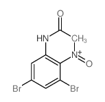 N-乙酰基-3,5-二溴-2-硝基苯胺结构式