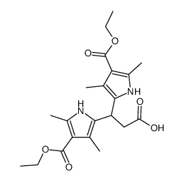 3,3-bis-(4-ethoxycarbonyl-3,5-dimethyl-pyrrol-2-yl)-propionic acid Structure