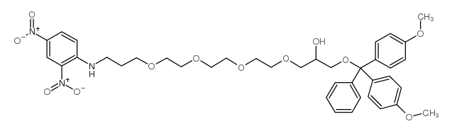 n-(o16-(dimethoxytrityl)-15-hydroxy-4,7,10,13-tetraoxa-hexadecyl)-2,4-dinitroaniline Structure