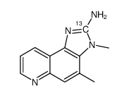2-氨基-3 ,4 -二甲基3H-咪唑并[4,5-F]喹啉-2-13C结构式