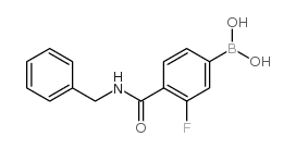 4-苄基氨甲酰基-3-氟苯硼酸结构式